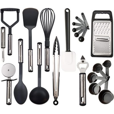 Lux Decor 23-Piece Nylon and Stainless Steel Kitchen Utensil Set