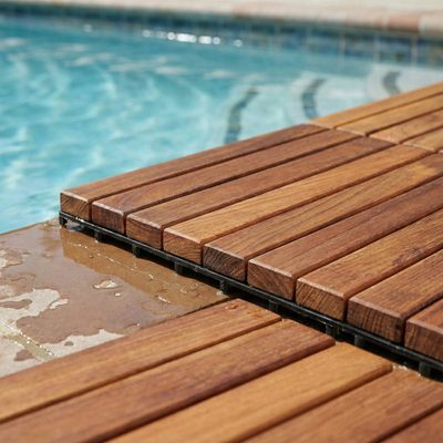 EZ-Floor 12" Wood Interlocking Deck Tiles