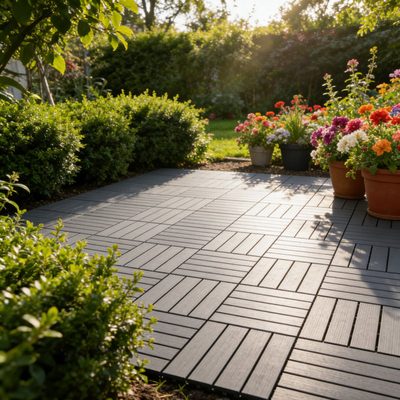 Interlocking Plastic Deck Tiles Outdoor Flooring
