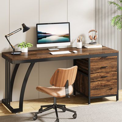 Syasia 59" Computer Desk with 3 Drawers