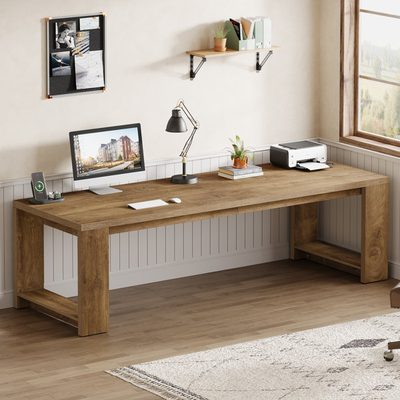 Fredis 86.6" W 2-Person Computer Desk