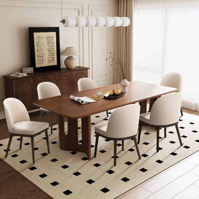 Modern Curved Back Upholstered Side Dining Chair