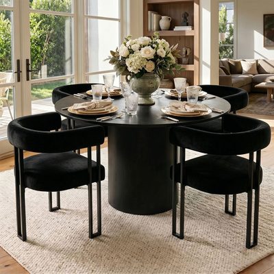 18.3" Seat Height Upholstered Velvet Dining Armchair