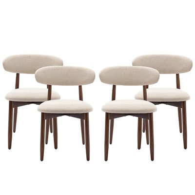 Vannie Upholstered Solid Wood Side Dining Chair