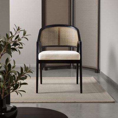 Aliha 19" Upholstered Cane Back Side Chair