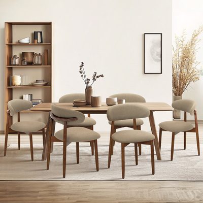 Upholstered Solid Wood Side Dining Chairs