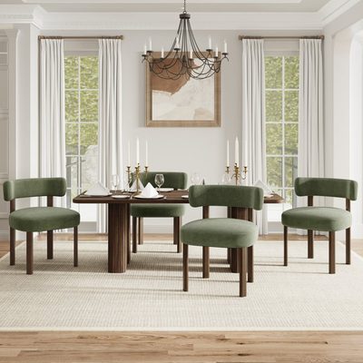 Upholstered Solid Wood Dining Side Chair