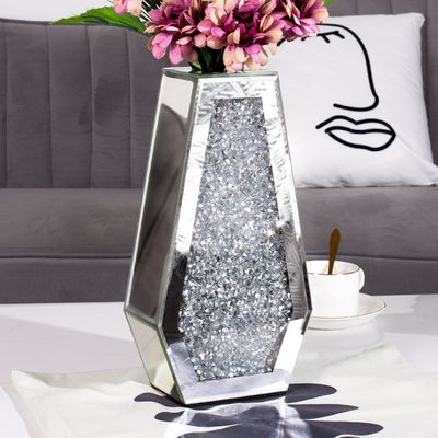 Cerrie 12" Glam Mirrored Table Vase