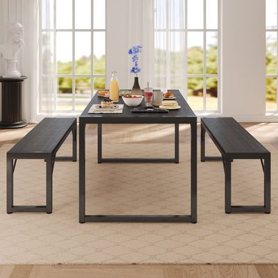 Ezzah Rectangular Dining Set with Benches