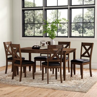 Lashbrook 6-Person Solid Wood Dining Set