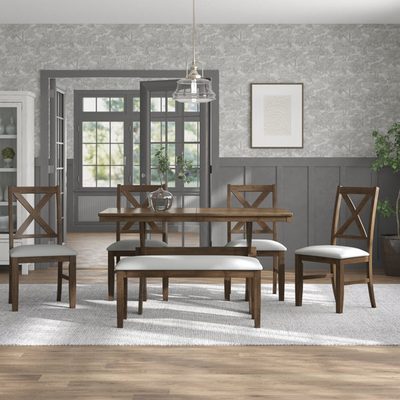 Shawn 6-Person Trestle Dining Set