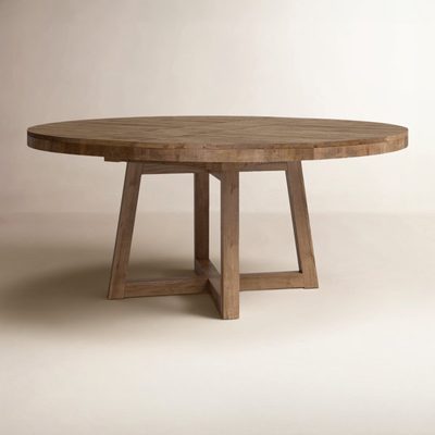 Pelia Extendable Pine Round Solid Wood Dining Table