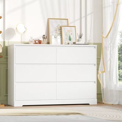 6-Drawer 47.2" Wood Modern Double Dresser
