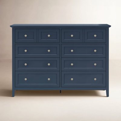 Renee 8-Drawer Solid and Manufactured Wood Double Dresser