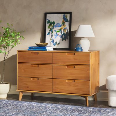 Yarber 6-Drawer Solid Wood Double Dresser