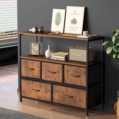 Esma 5-Drawer Fabric Storage Dresser