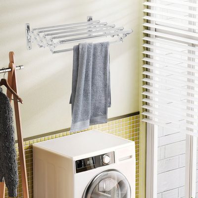 Wall Mounted Stainless Steel Retractable Drying Rack