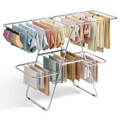 Stainless Steel Clothes Drying Rack with 4 Wings