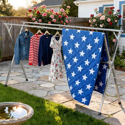 JOYBOS Extendable Stainless Steel Clothes Drying Rod