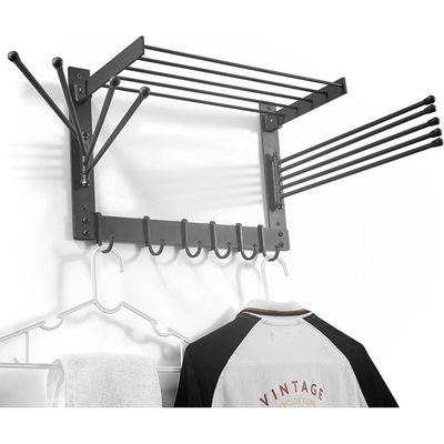 Wall-Mounted Steel Swivel Clothes Drying Rack
