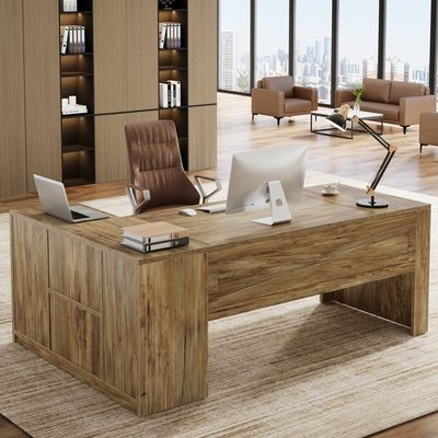 Jenkins 70.87" L-Shaped Desk with Storage Cabinet