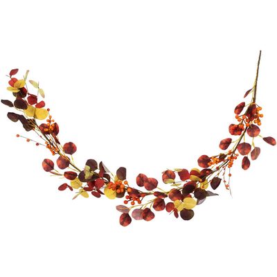 5' Berries and Maple Leaves Artificial Fall Harvest Garland