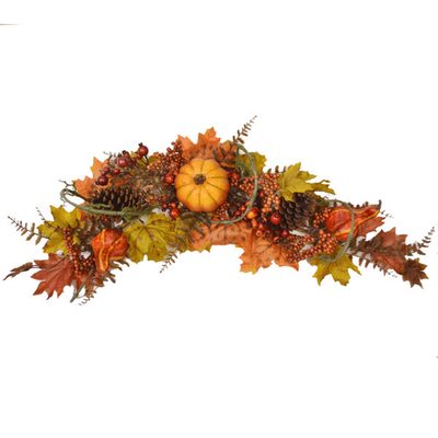 Faux Fall Harvest Swag