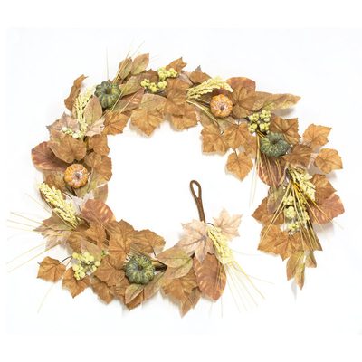 5.5' Wind Washed Fall Foliage Garland
