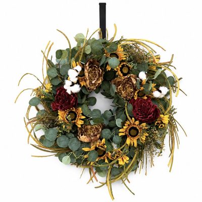 Artificial Fall 28" Floral Wreath
