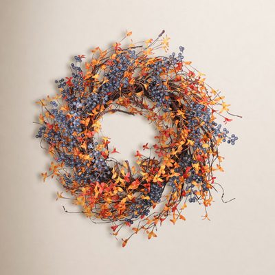 24" Fall Twig Berry Front Door Wreath