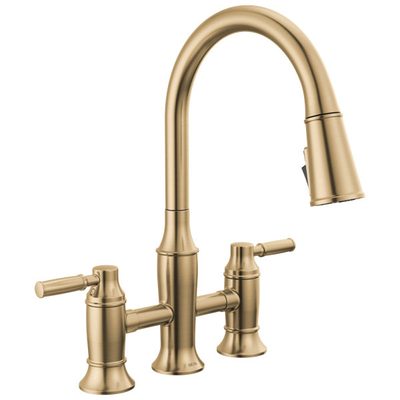 Delta Renaldi Bridge Kitchen Faucet with Pull Down Sprayer