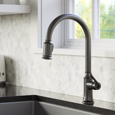 Karran Auburn Single Handle Pull Down Sprayer Kitchen Faucet