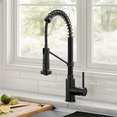 KRAUS Bolden Commercial Style Single Handle Pull Down Kitchen Faucet