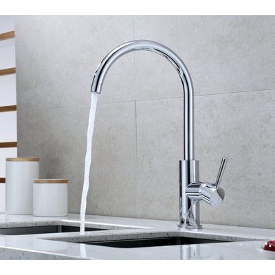 Kree Classic Collection Single Handle Kitchen Faucet, Chrome