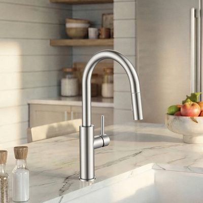 VEUUI Modern Pull Down High Arc Kitchen Faucet