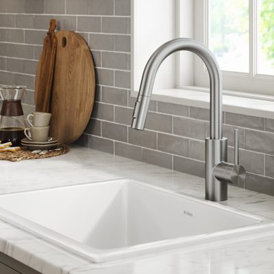 KRAUS Oletto Single-Handle Pull-Down Kitchen Faucet