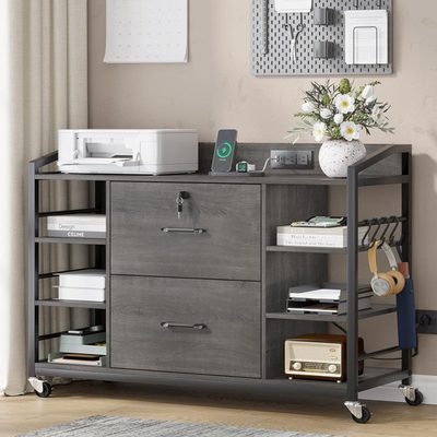 43 Inch Wide Lockable 2-Drawer Cabinet
