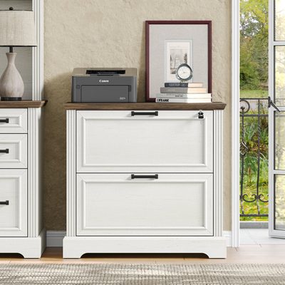 Buckhorn 31.5 Inch Farmhouse Filing Cabinet with 2 Drawers