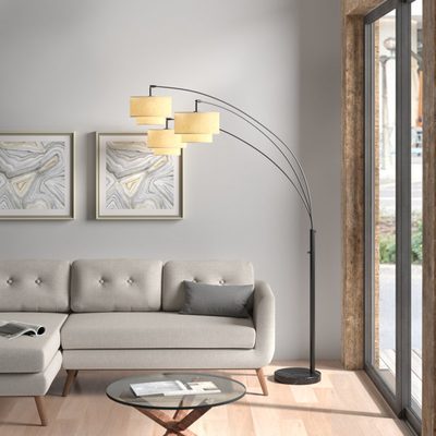 Amaryss 83" Dark Bronze Arched Floor Lamp