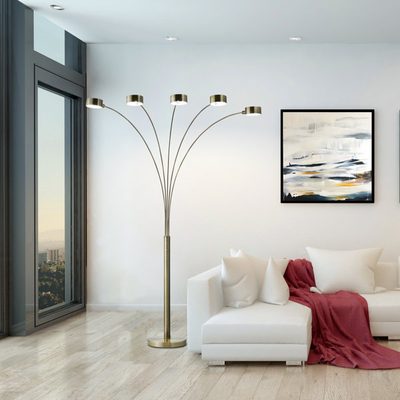 Micah 88" Gold Tree Floor Lamp