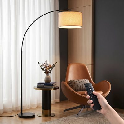 78.3" Arched Floor Lamp with Remote Control and Bulb