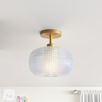 Adeyne 10" Glass Semi Flush Mount