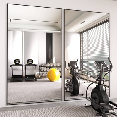 Vertell Oversize Rectangle Full Length Metal Mirror with Stand
