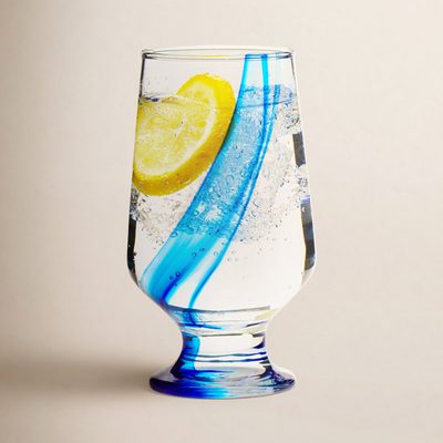 Libbey Blue Ribbon Goblet Beverage Glasses