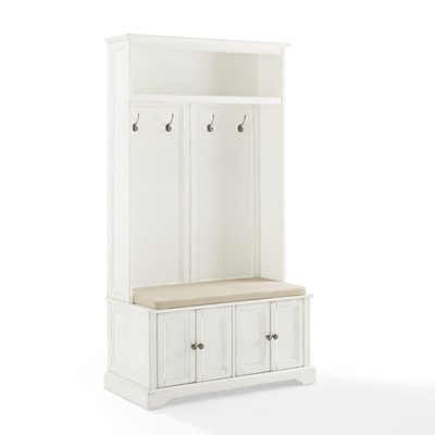 Veere 38 Inch Hall Tree with Bench and Shoe Storage