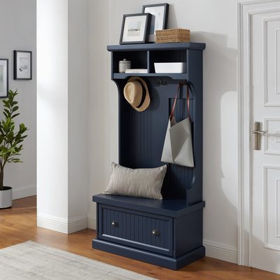 Crinole 31.5 Inch Hall Tree with Bench