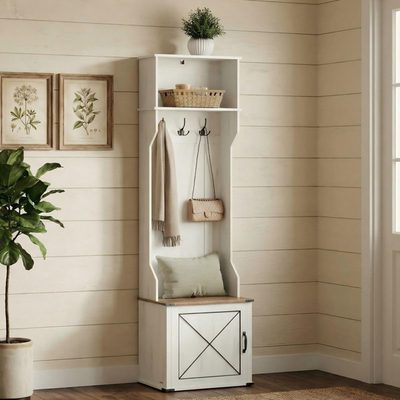 Hall Tree with Bench and Shoe Storage