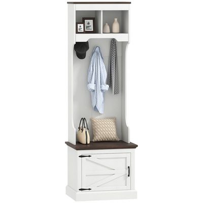 3-in-1 Hall Tree with Shoe Storage and Standing Coat Rack
