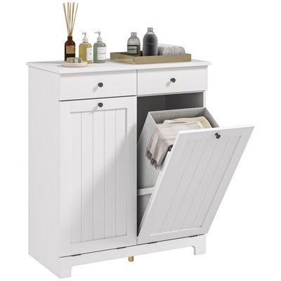 Toribio Rectangular Wood Laundry Hamper Cabinet