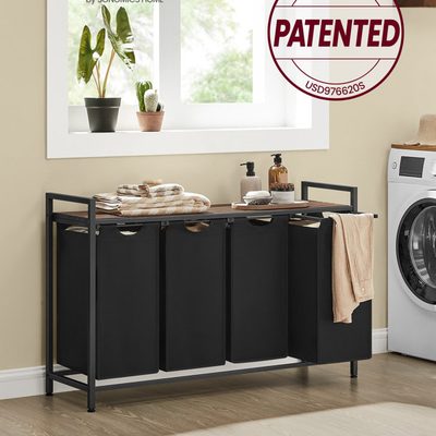 Laundry Hamper with 4 Pull-Out Removable Bags